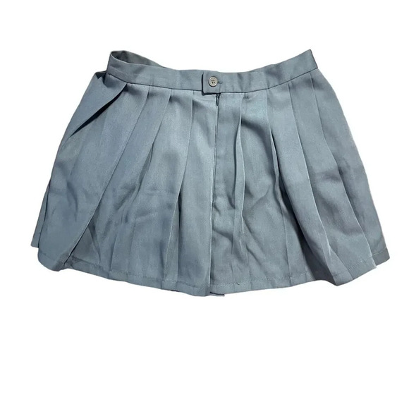 Gray A-Line  Pleated Short Mini Skirt Women's Size Extra Large - Picture 2 of 5